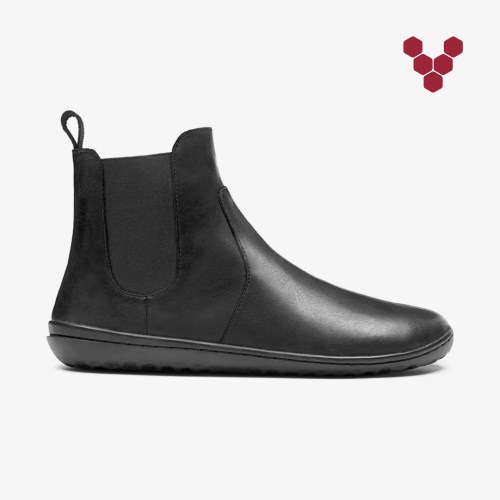 Vivobarefoot Fulham Svart Chelsea Boots Dame [1-LREM]